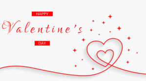 White Valentine's Day Digitalt display Template