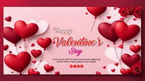 Valentine's Day Post di Twitter template