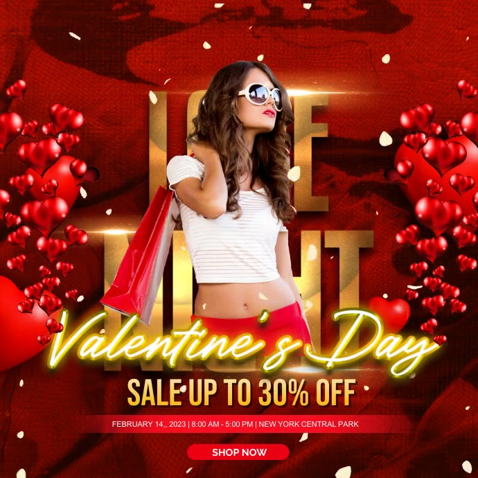 Valentine's Day Instagram 帖子 template