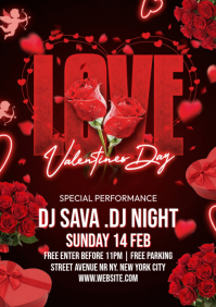 Valentine's day A4 template