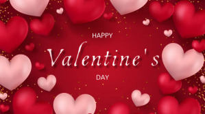 Red Valentine's Day Digitalt display Template