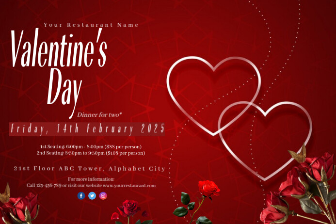 Valentine's Day Poster template