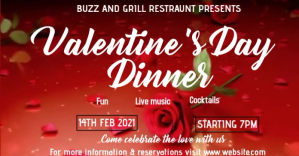 Valentine's day dinner template