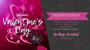 Valentine's Day Dinner Digital Display Video template