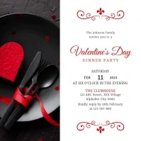 Valentine's Day Dinner Invitation Message Instagram template