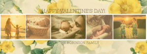 Valentine's Day Facebook Photo Collage Facebook-coverfoto template