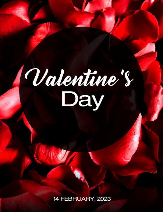 Valentine's day flyer template