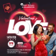Valentine's Church flyer Wpis na Instagrama template