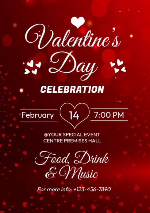 Valentine's day flyer Template | PosterMyWall