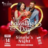 Valentine's Church flyer Instagram-bericht template