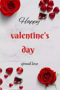 Valentine's day flyer Poster template
