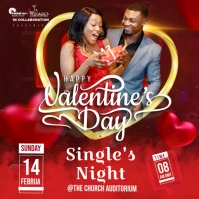 Valentine's Church flyer Instagram Post template