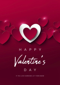 valentine's day flyer template A5