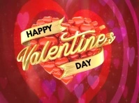 Valentine's Day Flyer Template Znak podwórkowy