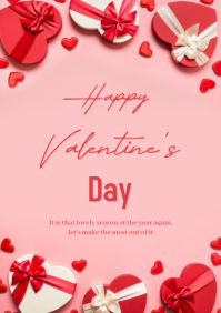 valentine's day flyer template A5