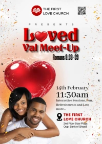 Valentine's Day Flyer Template A3