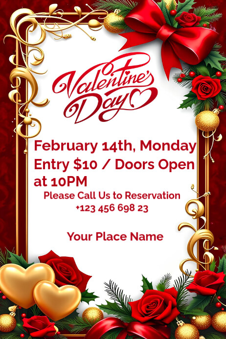 Valentine's Day Flyer Templates PosterMyWall Valentine's Day Flyer Templates PosterMyWall