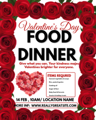 Valentine's Day Food Donation Drive Instagram Portrait template