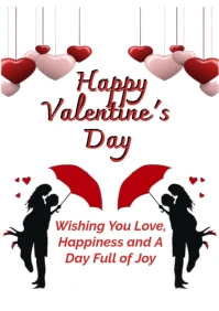 Valentine's Day Gift Card A3 template