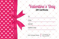 Valentine's Day Gift Certificate Etiket template