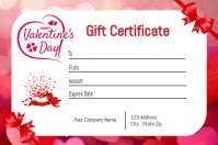 Valentine's Day Gift Certificate Template Rótulo