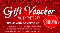 Valentine's Day gift voucher design Digital Display (16:9) template