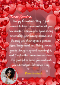 Valentine's Day Greeting A5 template