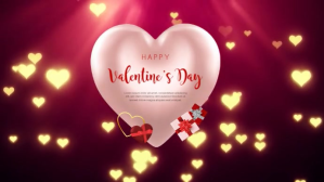 Valentine's Day Greeting Animation Template Digitalt display (16:9)