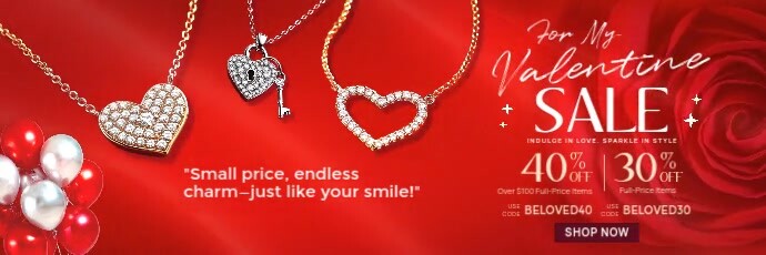 Valentine's Day Jewellery Sale Ad Banner Template
