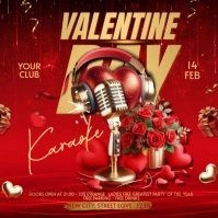 Valentine's Day Karaoke Publicación de Instagram template