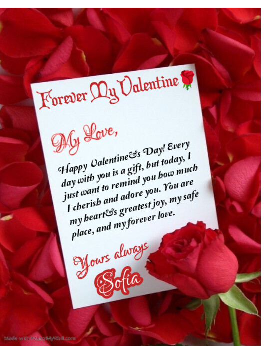 Copy of Valentine's day love letter | PosterMyWall