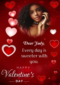 Valentine's Day Love Message A5 template