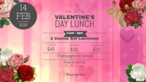 Valentine's Day Lunch Digital Display Video template