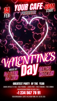 Valentine's Day Neon Instagram-verhaal template