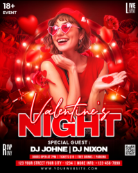 Valentine's Day Night Party Instagram Portrait template