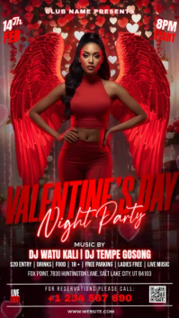 Valentine's Day Party Ads Digital Display (9:16) template