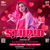 Valentine's Day Party Square (1:1) template