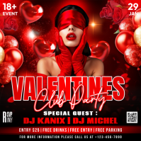 Valentine's Day Party Quadrado (1:1) template