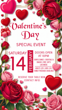 Valentine's Day Party Historia de Instagram template