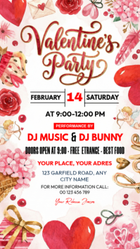 valentine's day party Instagram Story template