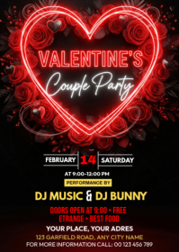 Valentine's Day Party A6 template