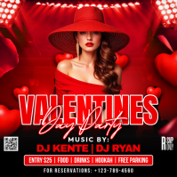 Valentine's Day Party Square (1:1) template