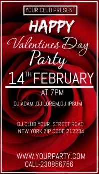Valentine's day party Wizytówka template