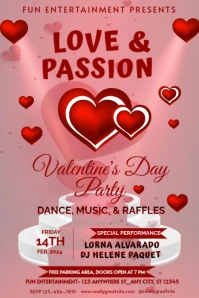 Valentine's Day party Pinterest Graphic template