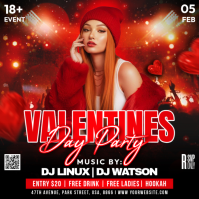 Valentine's Day Party Square (1:1) template