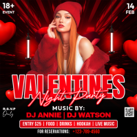 Valentine's Day Party 方形(1:1) template