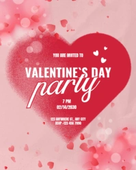 valentine's day party Instagram Portrait template