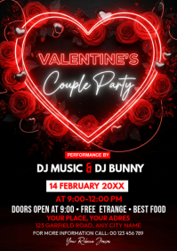 Valentine's Day Party A4 template