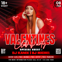 Valentine's Day Party Square (1:1) template