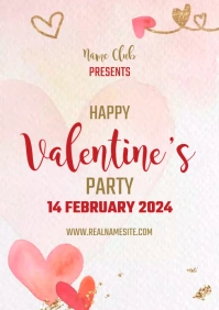 Valentine's Day Party A3 template